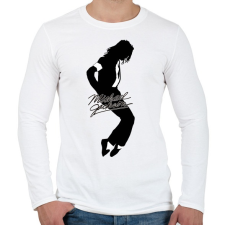 PRINTFASHION Michael Jackson - Férfi hosszú ujjú póló - Fehér férfi póló