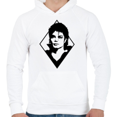 PRINTFASHION Michael Jackson - Férfi kapucnis pulóver - Fehér