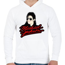 PRINTFASHION michael-jackson - Férfi kapucnis pulóver - Fehér férfi pulóver, kardigán