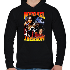 PRINTFASHION Michael Jackson - Férfi kapucnis pulóver - Fekete