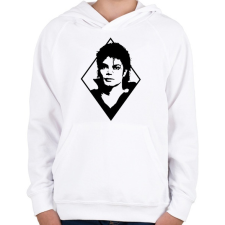 PRINTFASHION Michael Jackson - Gyerek kapucnis pulóver - Fehér gyerek pulóver, kardigán