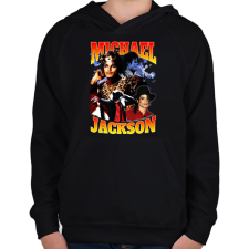 PRINTFASHION Michael Jackson - Gyerek kapucnis pulóver - Fekete gyerek pulóver, kardigán