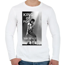 PRINTFASHION michael jackson king - Férfi hosszú ujjú póló - Fehér férfi póló