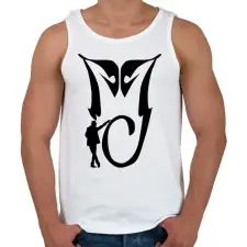 PRINTFASHION Michael Jackson MJ - Férfi atléta - Fehér atléta, trikó