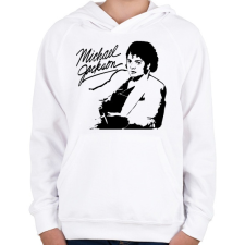 PRINTFASHION michael jackson moon light - Gyerek kapucnis pulóver - Fehér gyerek pulóver, kardigán
