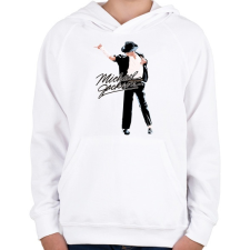 PRINTFASHION michael-jackson moonwalk-dance - Gyerek kapucnis pulóver - Fehér gyerek pulóver, kardigán