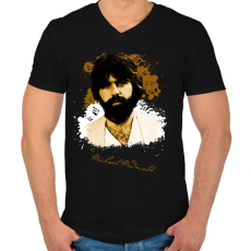 PRINTFASHION Michael McDonald - Férfi V-nyakú póló - Fekete