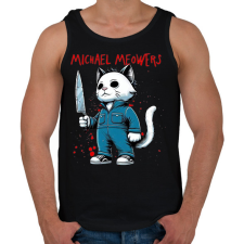 PRINTFASHION Michael MEOWers - Férfi atléta - Fekete atléta, trikó