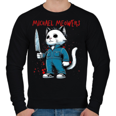 PRINTFASHION Michael MEOWers - Férfi pulóver - Fekete