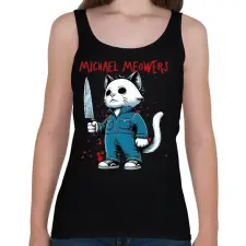 PRINTFASHION Michael MEOWers - Női atléta - Fekete női trikó