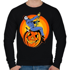PRINTFASHION Michael Myers wrecking ball - Férfi pulóver - Fekete