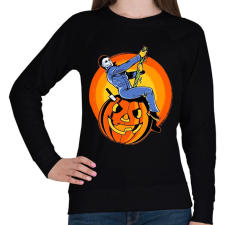 PRINTFASHION Michael Myers wrecking ball - Női pulóver - Fekete női pulóver, kardigán