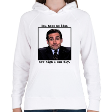PRINTFASHION Michael Scott - Női kapucnis pulóver - Fehér
