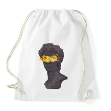 PRINTFASHION Michelangelo - Dávid szobor arannyal - Sportzsák, Tornazsák - Fehér tornazsák