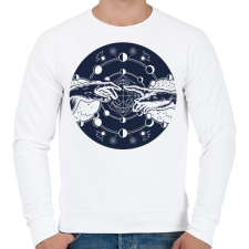 PRINTFASHION Michelangelo - Érintés az űrben - Férfi pulóver - Fehér férfi pulóver, kardigán