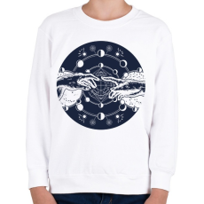 PRINTFASHION Michelangelo - Érintés az űrben - Gyerek pulóver - Fehér