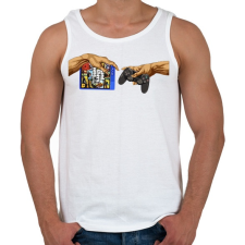 PRINTFASHION Michelangelo Gta5 - Férfi atléta - Fehér atléta, trikó