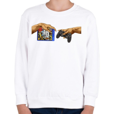 PRINTFASHION Michelangelo Gta5 - Gyerek pulóver - Fehér
