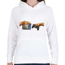 PRINTFASHION Michelangelo Gta5 - Női kapucnis pulóver - Fehér női pulóver, kardigán