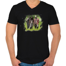 PRINTFASHION Michonne - Férfi V-nyakú póló - Fekete férfi póló