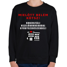 PRINTFASHION MIELŐTT BELÉM KÖTSZ - Gyerek pulóver - Fekete
