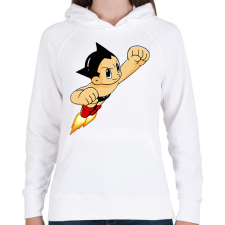 PRINTFASHION Mighty Atom - Astro Boy - Női kapucnis pulóver - Fehér női pulóver, kardigán