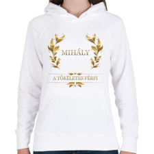 PRINTFASHION Mihály - Női kapucnis pulóver - Fehér női pulóver, kardigán