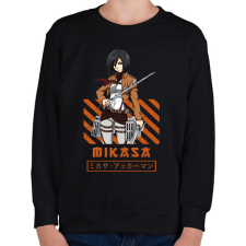 PRINTFASHION Mikasa - Gyerek pulóver - Fekete gyerek pulóver, kardigán