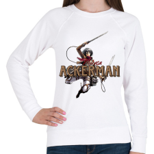 PRINTFASHION Mikasa minta (AOT) - Női pulóver - Fehér női pulóver, kardigán