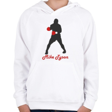 PRINTFASHION Mike Tyson - Gyerek kapucnis pulóver - Fehér gyerek pulóver, kardigán