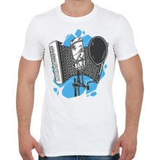 PRINTFASHION Mikrofon - Férfi póló - Fehér