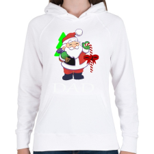 PRINTFASHION Mikulás apa - Női kapucnis pulóver - Fehér női pulóver, kardigán