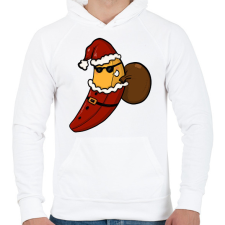 PRINTFASHION Mikulás banán - Férfi kapucnis pulóver - Fehér férfi pulóver, kardigán