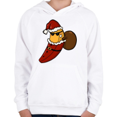 PRINTFASHION Mikulás banán - Gyerek kapucnis pulóver - Fehér