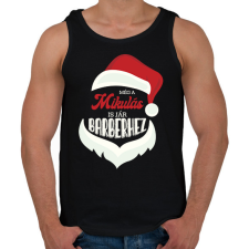 PRINTFASHION Mikulás barber - Férfi atléta - Fekete atléta, trikó