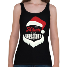 PRINTFASHION Mikulás barber - Női atléta - Fekete