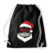 PRINTFASHION Mikulás barber - Sportzsák, Tornazsák - Fekete tornazsák