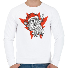 PRINTFASHION Mikulás cigivel - Férfi pulóver - Fehér férfi pulóver, kardigán