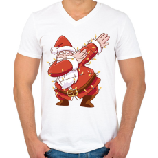 PRINTFASHION Mikulás dab - Férfi V-nyakú póló - Fehér