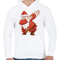 PRINTFASHION Mikulás dub - Férfi kapucnis pulóver - Fehér