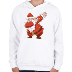 PRINTFASHION Mikulás dub - Gyerek kapucnis pulóver - Fehér