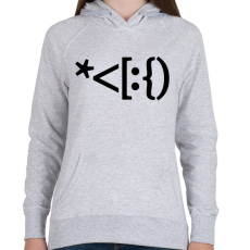 PRINTFASHION Mikulás emoji - Női kapucnis pulóver - Sport szürke