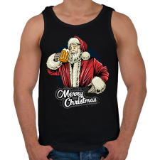 PRINTFASHION mikulás - Férfi atléta - Fekete női trikó