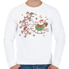 PRINTFASHION Mikulás - Férfi pulóver - Fehér