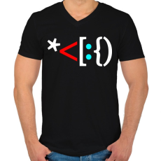 PRINTFASHION Mikulás hangulatjelek - Férfi V-nyakú póló - Fekete