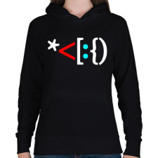 PRINTFASHION Mikulás hangulatjelek - Női kapucnis pulóver - Fekete női pulóver, kardigán