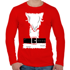 PRINTFASHION mikulás jelmez - Férfi hosszú ujjú póló - Piros férfi póló