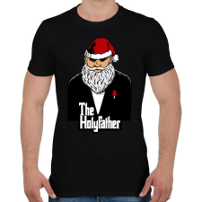 PRINTFASHION Mikulás keresztapa - Férfi póló - Fekete férfi póló
