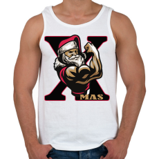 PRINTFASHION Mikulás kigyúrva XMAS - Férfi atléta - Fehér