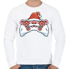 PRINTFASHION Mikulás kontroller - Férfi pulóver - Fehér